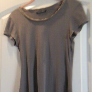 Banana Republic Grey Cotton T-Shirt, Size S